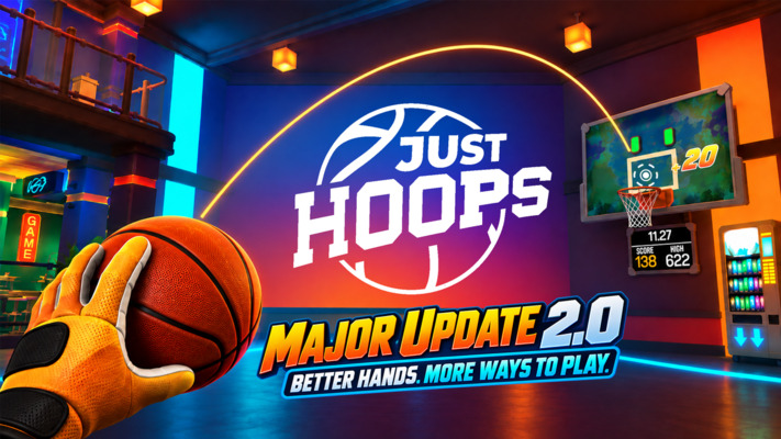 Just Hoops 2.0 расширяет поддержку отслеживания рук и делает баскетбол доступнее
